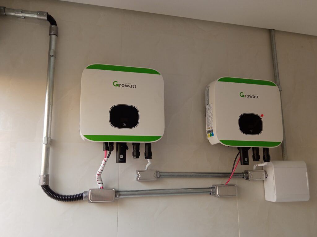 Sistema de energia solar on-grid conectado à rede elétrica