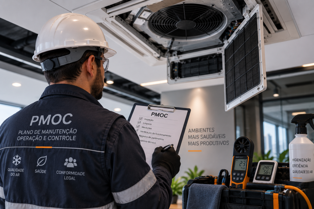 Inspeção técnica de sistema de climatização para PMOC