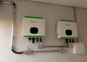 Sistema fotovoltaico on-grid conectado à rede da distribuidora. Sistema de energia solar on-grid conectado à rede elétrica